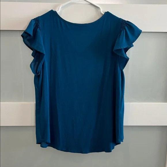 Papermoon Teal Ruffle Sleeve Blouse - Picture 3 of 3